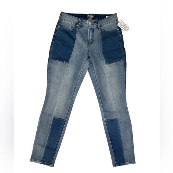 Women's Martha Stewart  Blue Patchwork Jeans 2P - Picture 1 of 9